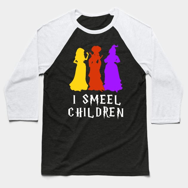 I Smeel children Funny Halloween Gift Baseball T-Shirt by kikiao